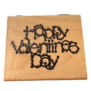 DOTS Vintage Happy Valentines Day N 171 Rubber Stamp